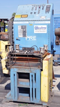 used lodge & shipley cut to length line with rowe 12,000 lbs. coil reel, press room straightener/feed and a lodge & shipley cut-off shear 2CT24