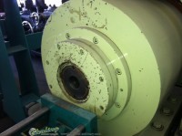 used custom hydraulic swager machine built for making table legs