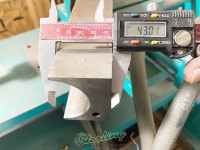 used custom hydraulic swager machine built for making table legs