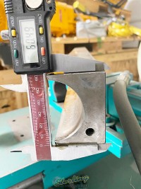 used custom hydraulic swager machine built for making table legs