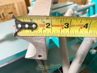 used custom hydraulic swager machine built for making table legs